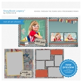 School Through The Years 12x12 Digital Predesigned Pages