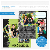 1st Day Jr High School 12x12 Page Print Templates