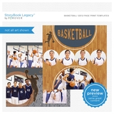 Basketball 12x12 Page Print Templates