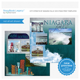 City Streets Of Niagara Falls 12x12 Page Print Templates