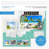 Enchanted Tropical Vacation Barbados 12x12 Page Print Templates