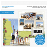 Enchanted Tropical Vacation Belize 12x12 Page Print Templates