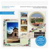 Enchanted Tropical Vacation Dominican Republic 12x12 Page Print Templates