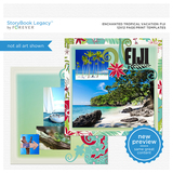 Enchanted Tropical Vacation Fiji 12x12 Page Print Templates