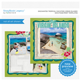 Enchanted Tropical Vacation Virgin Islands 12x12 Page Print Templates
