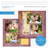 Reminisce Spring 12x12 Page Print Templates