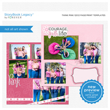 Think Pink 12x12 Page Print Templates