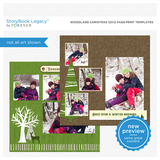Woodland Christmas 12x12 Page Print Templates