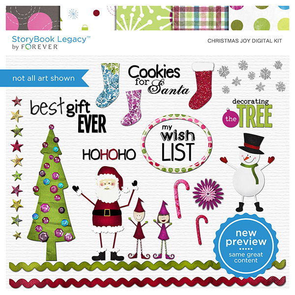 Christmas Joy Digital Kit Digital Art - Digital Scrapbooking Kits