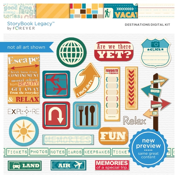 Destinations Digital Kit Digital Art - Digital Scrapbooking Kits