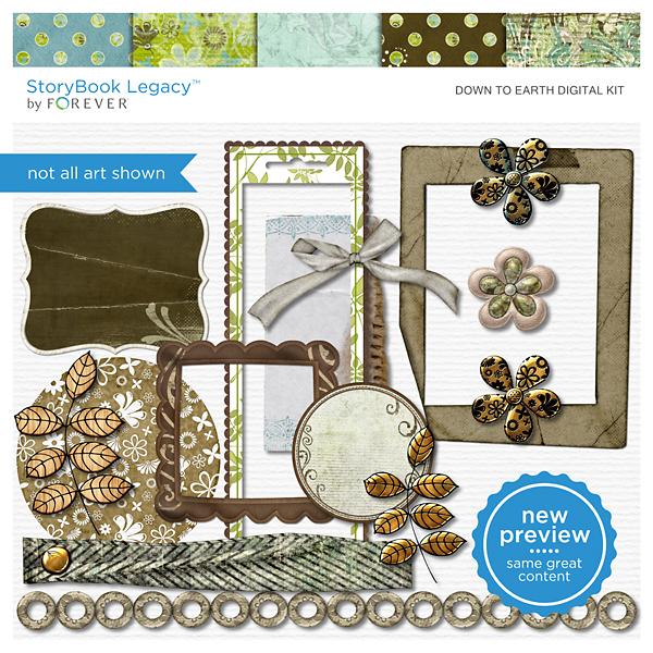 Down To Earth Digital Kit Digital Art - Digital Scrapbooking Kits