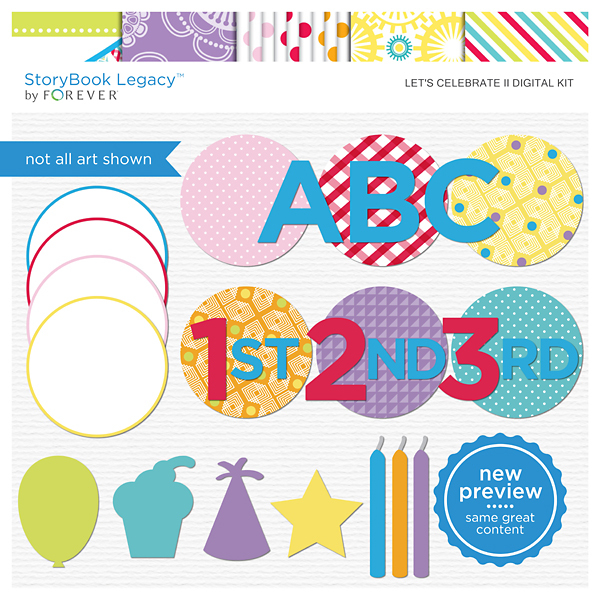 Let's Celebrate II Digital Kit Digital Art - Digital Scrapbooking Kits