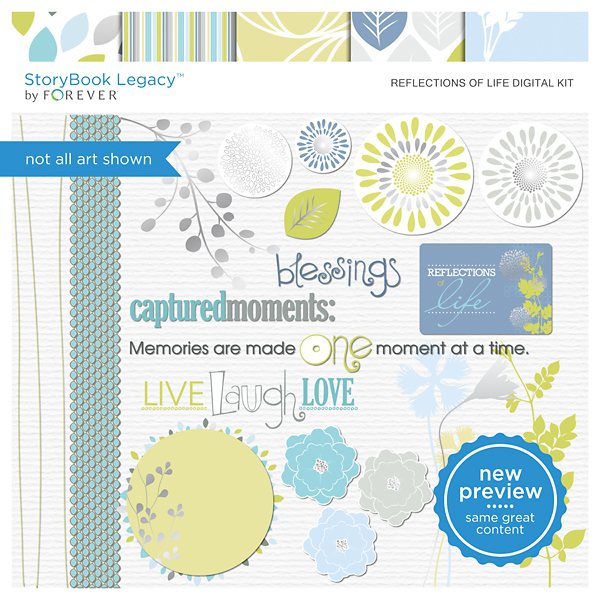 Reflections Of Life Digital Kit Digital Art - Digital Scrapbooking Kits