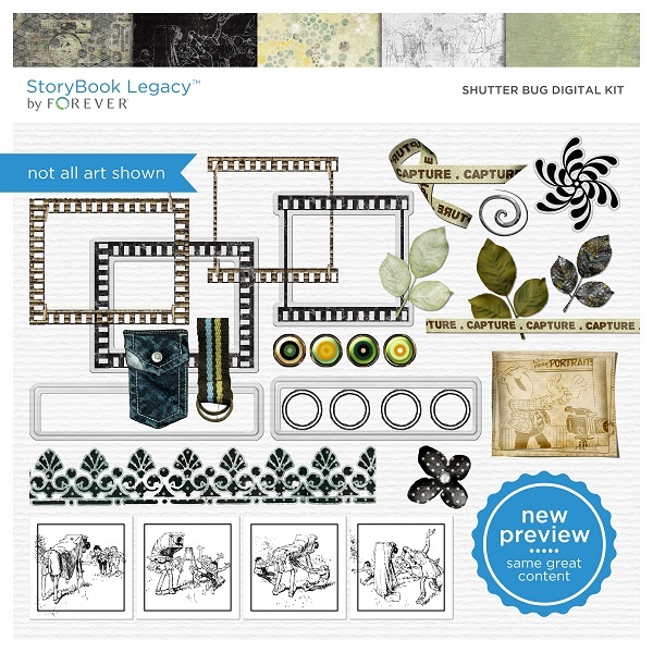Shutter Bug Digital Kit Digital Art - Digital Scrapbooking Kits