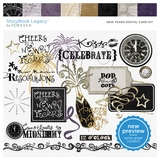 New Years Digital Card Kit
