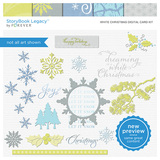 White Christmas Digital Card Kit