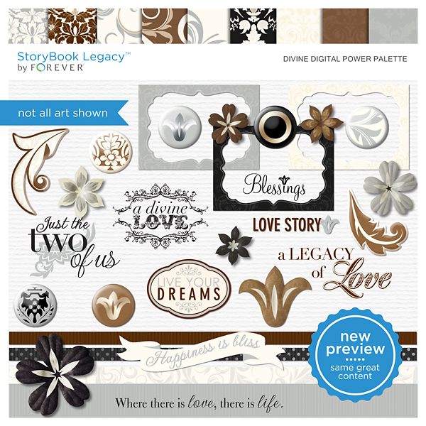 Divine Digital Power Palette Digital Art - Digital Scrapbooking Kits