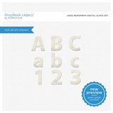 Aged Newsprint Digital Alpha Set