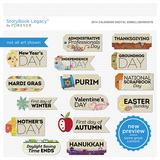 2014 Calendar Digital Embellishments