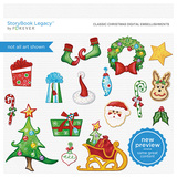 Classic Christmas Digital Embellishments