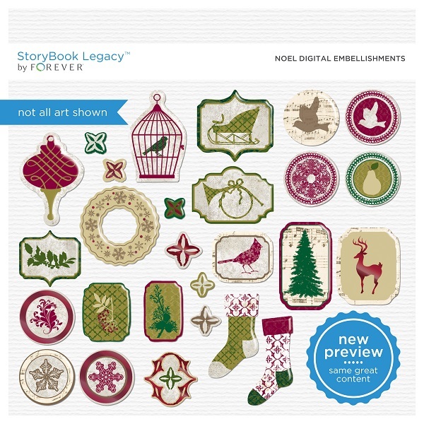 Noel Digital Embellishments