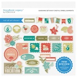 Sunshine Getaway Digital Embellishments