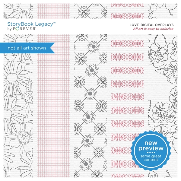 Love Digital Overlays Digital Art - Digital Scrapbooking Kits