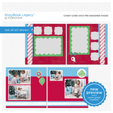 Candy Cane 12x12 Predesigned Pages