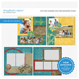 Cottage Garden 12x12 Predesigned Pages
