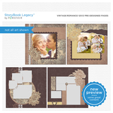 Vintage Romance 12x12 Predesigned Pages