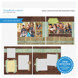 Jewel Heritage 8x8 Predesigned Pages