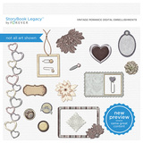 Vintage Romance Digital Embellishments