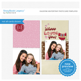 Valentine 4x8 Portrait Photo Card Templates