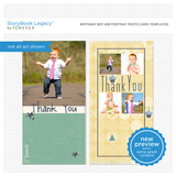 Birthday Boy 4x8 Portrait Photo Card Templates