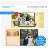 Milestone Anniversary Celebration 4x8 Landscape Photo Card Templates