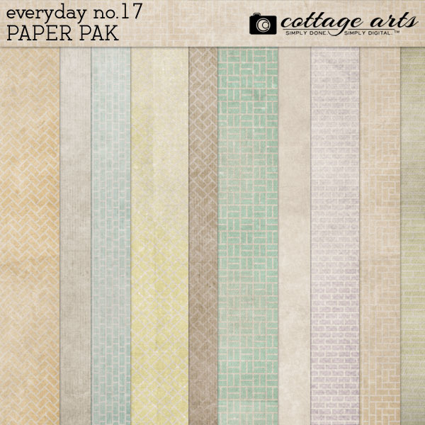 Everyday 17 Paper Pak Digital Art - Digital Scrapbooking Kits