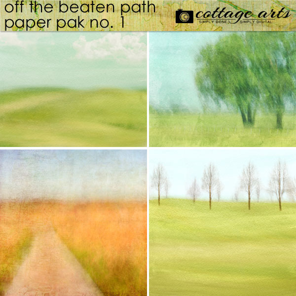 Off The Beaten Path 1 Paper Pak Digital Art - Digital Scrapbooking Kits