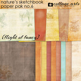 Nature's Sketchbook 6 Paper Pak - Flight Of Fancy