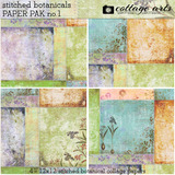 Stitched Botanicals 1 Paper Pak