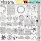 Hello New Year Element Pak