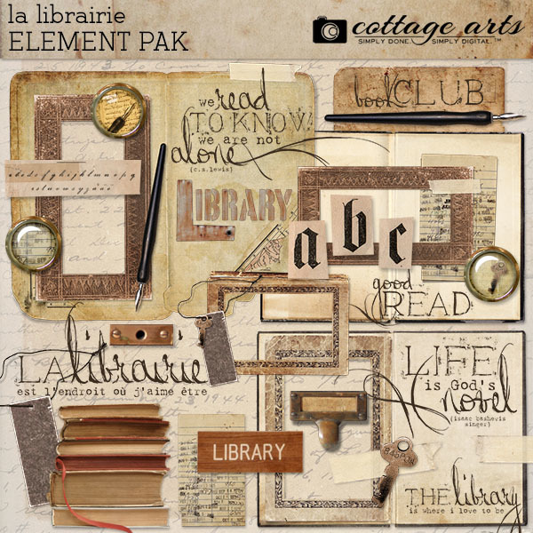 La Librairie Element Pak Digital Art - Digital Scrapbooking Kits