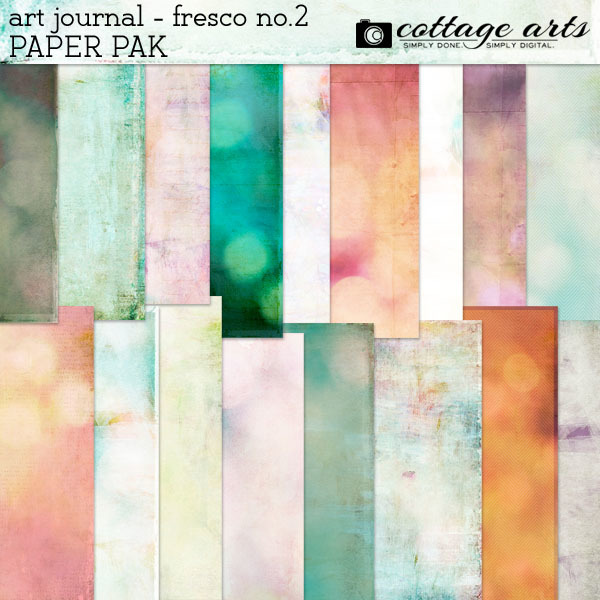 Art Journal - Fresco 2 Paper Pak Digital Art - Digital Scrapbooking Kits