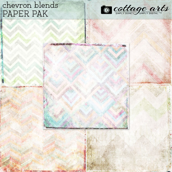 Chevron Blends Paper Pak Digital Art - Digital Scrapbooking Kits