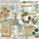 Nature's Sketchbook Love Grows Elements