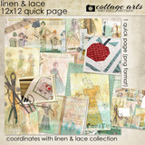 Linens & Lace 12x12 Quick Page Scrapover