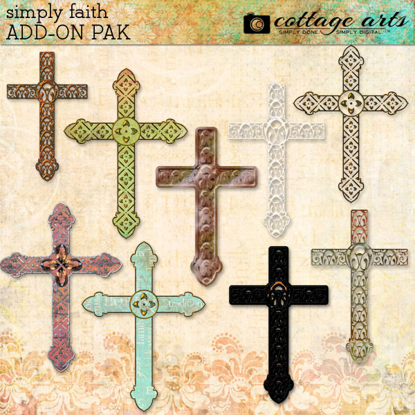 Simply Faith Add-on Pak Digital Art - Digital Scrapbooking Kits