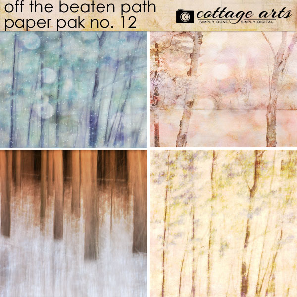 Off The Beaten Path 12 Paper Pak Digital Art - Digital Scrapbooking Kits