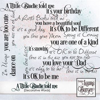 A Little Birdie Told Me Word Art