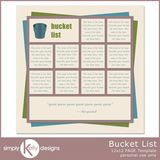 Bucket List 12x12 Page Template