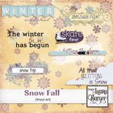Snow Fall Word Art